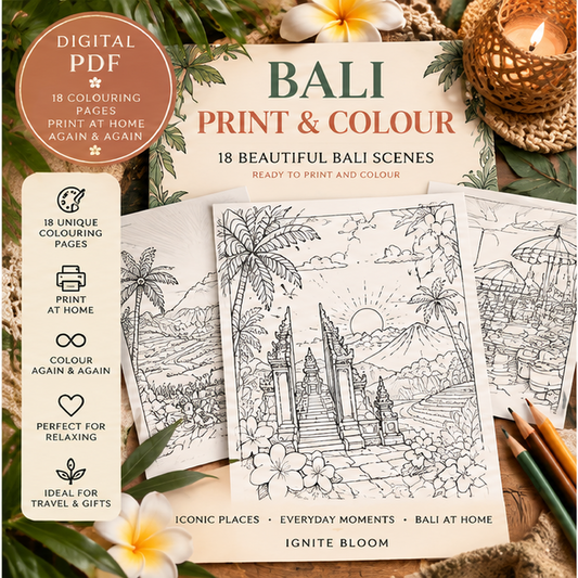 WANDER · Bali — Print & Colour