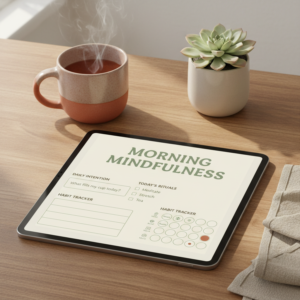 Mindful Mornings & Evenings — Digital Mockup