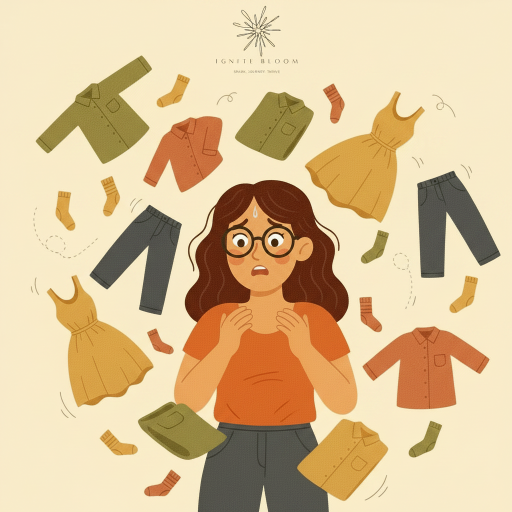 Overwhelmed with clothing + Ignite Bloom logo